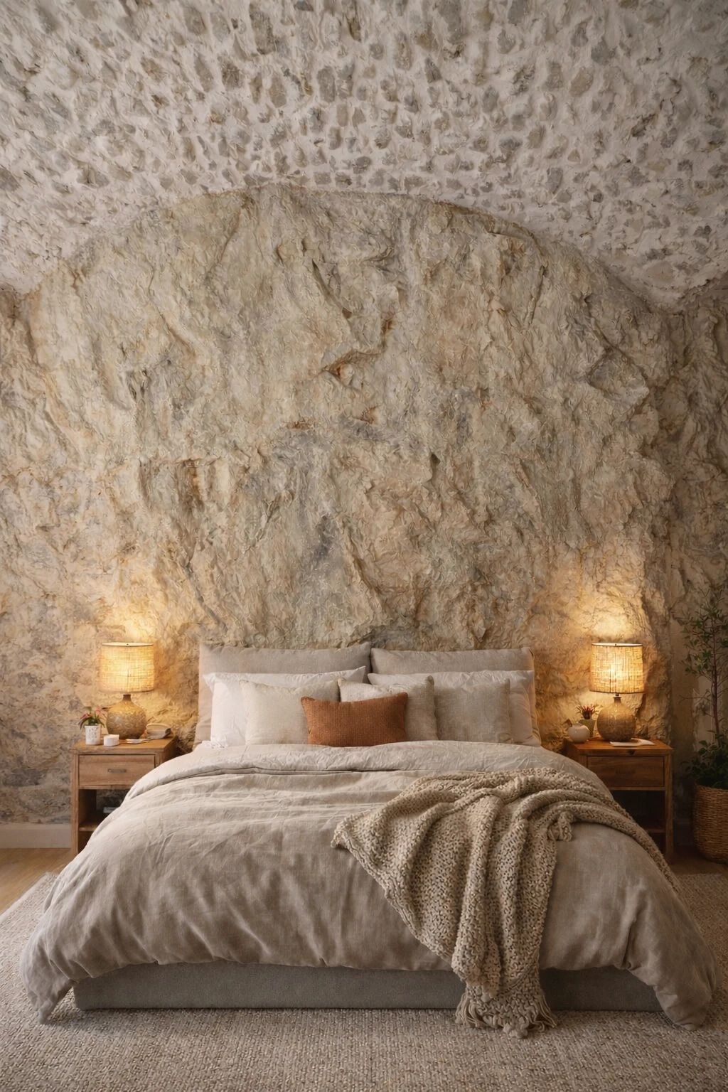 Decor rocher intérieur chambre troglodyte – faux rocher polyester imitation roche Menton