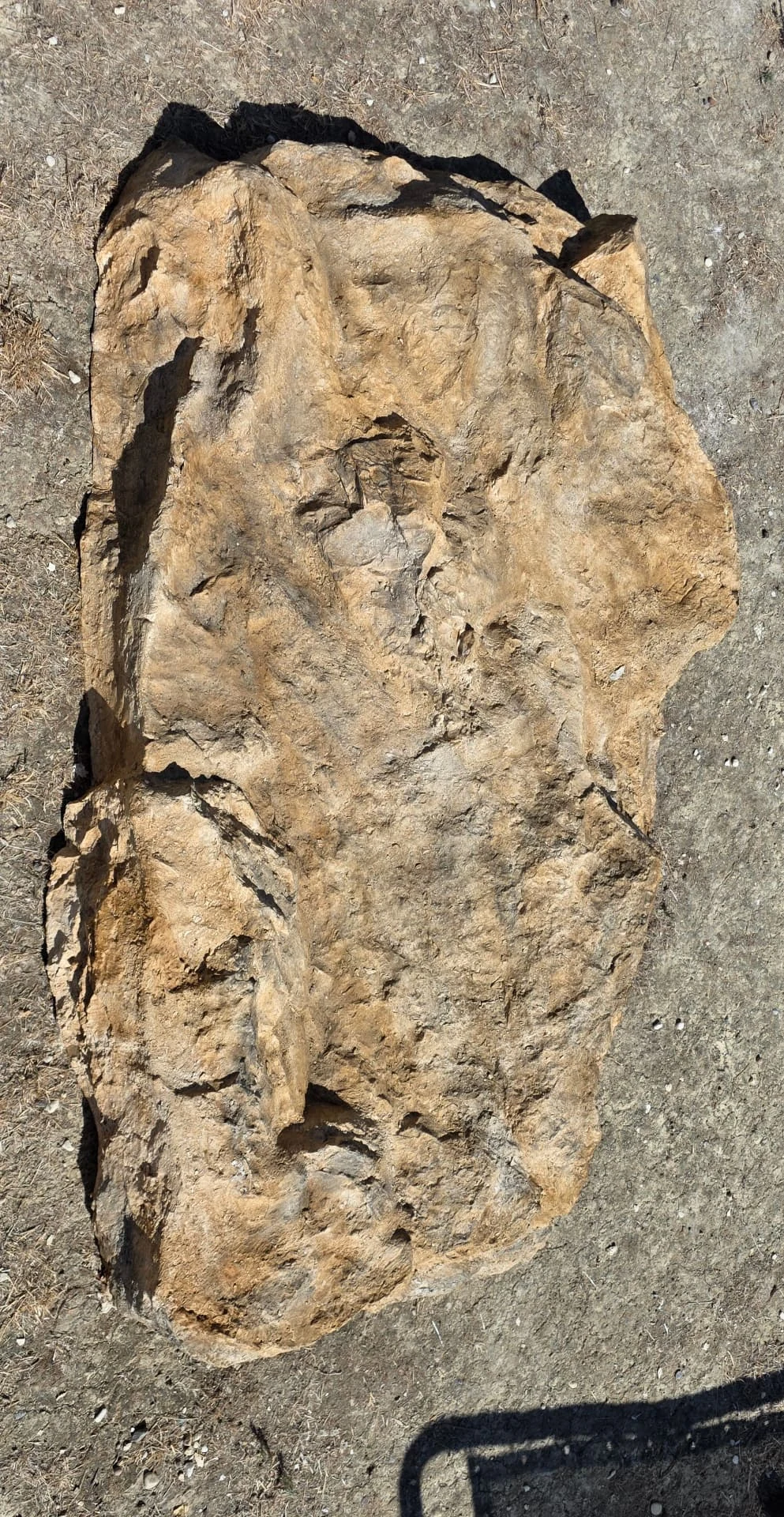 Polyester rock block ref. 2502, top view, relief and overall shape of the model