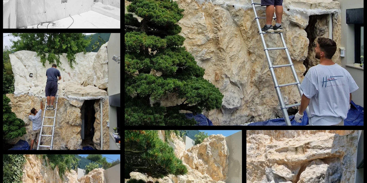 Roca artificial exterior decorativa de poliéster – Poly Rock Concept Niza