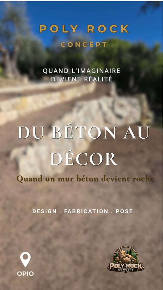 Couverture vidéo – mur rocheux en faux rochers polyester dans un jardin japonais à Biot