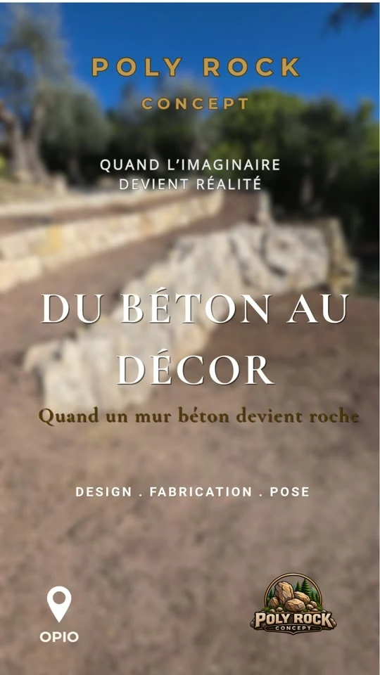 Couverture vidéo – mur rocheux en faux rochers polyester dans un jardin japonais à Biot