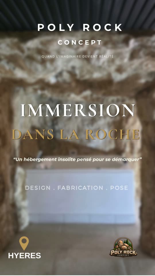 Couverture vidéo – grotte intérieure en faux rochers avec espace balnéo, appartement Airbnb La Seyne-sur-Mer