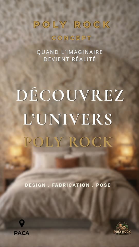 Couverture vidéo – univers Poly Rock Concept, décors minéraux et faux rochers sur mesure