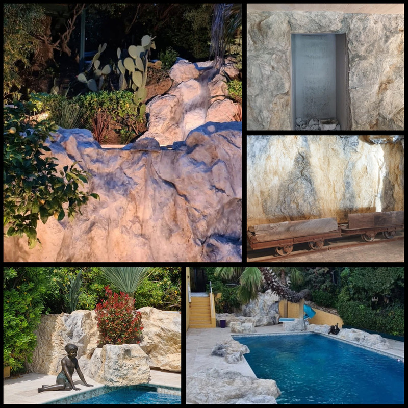 Revestimiento de muro de hormigón en rocas artificiales decorativas de poliéster – Poly Rock Concept Niza